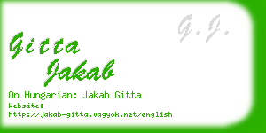 gitta jakab business card